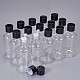 ベネクリート 50ml ガラス エッセンシャル オイル ボトル  PPプラスチックねじ蓋と内部プラグ付き  透明  9.75x3.75cm  容量：50ミリリットル  15個/箱 MRMJ-BC0001-74-50ml-6