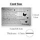 Rechteck 201 kundenspezifische leere Thermotransfer-Geldbörsenkarte aus Edelstahl DIY-WH0252-010-2