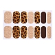 Esmalte de uñas de envoltura completa con estampado de leopardo floral de frutas pegatinas MRMJ-T078-ZA254-1