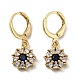 Real 18K Gold Plated Brass Dangle Leverback Earrings EJEW-L269-040G-03-1