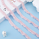 GORGECRAFT 10 Yards Ruffled Elastic Trim Pink Stretch Ruffle Ribbon Tulle Trim Fabric Ruffle Trim Ribbon Pleated Lace Fabric Trim for Dress Pillowcase Doll Decorations DIY Handicrafts OCOR-WH0070-75C-4