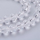 Chapelets de perles en verre transparent X-GLAA-R095-8mm-15-3