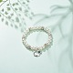 ABS Plastic Imitation Pearl  & Rhinestone Beaded Stretch Bracelet with Alloy Charm for Women BJEW-JB08526-01-2