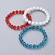 Perles de verre à facettes bracelets extensibles BJEW-JB05007-M-1
