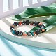 Natural Lava Rock & Synthetic Hematite & Ocean White Jade(Dyed) Round Beaded Stretch Bracelet BJEW-JB07972-02-2