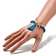 Bracelet à breloques pompon en polyester pour adolescente femme X1-BJEW-TA00021-3-3