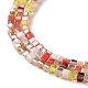 Brins de perles de verre de galvanoplastie de couleur dégradée X-GLAA-E042-05-B01-4
