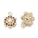 Golden Plated Alloy Charms PALLOY-L228-013G-2