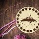ポプラの木の糸巻き板  フロスオーガナイザー  クロスステッチ刺繡用綿糸クラフトDIY縫製収納  フラットラウンド  20ポジション  クジラの模様  150x8mm  2個/セット DIY-WH0360-004-7