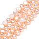 Natural Cultured Freshwater Pearl Beads Strands PSB003Y-2-3