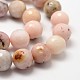 Facettes rondes rose naturel perles d'opale brins G-K071-F16mm-3