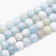 Chapelets de perles en aigue-marine naturelle G-S333-6mm-003-1