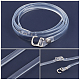 Nbeads 4 pares 2 estilos de cordones transparentes de tpu y pegatinas de silicona DIY-NB0006-70-4