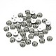 Back Plated Faceted Half Round Taiwan Acrylic Rhinestone Beads ACRT-M08-4-04-1