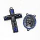Rosary Bead Necklace Making Alloy Rhinestone Pendants and Links ALRI-E005-B-1