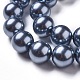 Umweltfreundliche runde Perlenstränge aus gefärbtem Glasperlen HY-A002-14mm-RB077-3