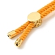 Half Finished Twisted Milan Rope Slider Bracelets FIND-G032-01G-02-5