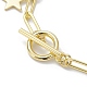 304 goldene Charm-Armbänder aus Edelstahl mit Büroklammerketten aus Messing BJEW-JB10031-6