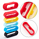 GORGECRAFT 1 Box 9 Colors 36PCS Replacement Retainer Holder Watch Band Strap Loops 20mm Fastener Rings Compatible Silicone Connector Security Rings Keeper Loops Replacement for Smartwatch Strap SIL-GF0001-10-4