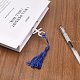 CHGCRAFT 20Pcs 7.5Inch Anchor Pattern Bookmarks with Blue Tassel Stainless Steel Bookmarks Reading Accessories for Friend Teachers Student Bookworm Gift Decorations Sounvenirs OFST-WH0002-12P-03-5
