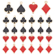 Chgcraft 40 pz 4 abiti da poker in stile pendenti smaltati ciondoli per carte da poker cuore vanga club ciondoli con diamanti con anello placcato in oro per orecchino braccialetto creazione di gioielli fai da te FIND-CA0005-53-1