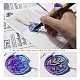 CRASPIRE Wax Seal Stamp Christmas Tree Moon Sealing Wax Stamp Xmas Retro Wood Stamp Wax Seal 25mm Removable Brass Seal Head Wood Handle for Party Invitation Envelope Greeting Card AJEW-WH0100-386-7