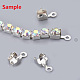3mm Wide Silver Color Plated Grade A Garment Decorative Trimming Brass Crystal Rhinestone Cup Strass Chains X-CHC-S12-S-5