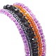 Ensemble de bracelets extensibles en perles de verre et tête de mort synthétique teint turquoise 6pcs 6 styles BJEW-JB09391-3