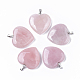 Pendentifs de quartz rose naturel G-S364-006-1