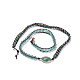 Three Loops Natural Green Aventurine Beads Wrap Bracelets BJEW-JB04247-03-4