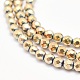 Electroplate Non-magnetic Synthetic Hematite Beads Strands G-L487-C-21-2