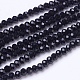 Rondelle Opaque Solid Color Faceted Glass Beads Strands X-EGLA-J047-3x2mm-07-2