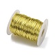 銅ワイヤー  ラウンド  ジュエリー作りのための  ゴールドカラー  1mm  約295.28フィート（90m）/ロール CWIR-XCP0001-17G-2