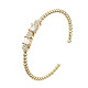 Bracelet de manchette en perles de zircone cubique scintillant pour elle BJEW-N012-002-NF-3