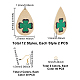 SuperZubehör DIY 12 Paar Klee Stil Pu Leder Ohrring Herstellung Kits DIY-FH0002-26-2