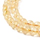 Chapelets de perles de citrine naturelle G-E326-6mm-01-4