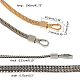 CHGCRAFT 2Pcs Assorted 2 Colors Iron Flat Handbag Chain Strap Purse Chain Strap Handle for Bag Straps Replacement Accessories FIND-CA0001-03-2