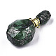 Assembled Synthetic Pyrite and Imperial Jasper Openable Perfume Bottle Pendants G-R481-14B-3