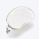 Natural White Shell Mother of Pearl Shell Big Pendants SSHEL-P014-13-2