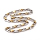 Vakuumbeschichtung 304 Halskette mit ovalen Gliederketten aus Edelstahl STAS-E160-22GP-1