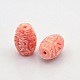 Opaque Resin Barrel Carved Word Beads RESI-E005-11-13mm-2