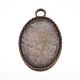 Bronze antique de style tibétain cupports pendentif ovale pour cabochons sans plomb et sans cadmium X-TIBEP-A12084-LF-1
