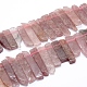 Chapelets de perles aux fraises en quartz naturel G-L551B-05B-1