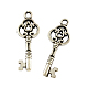 Pendentifs clés squelette en alliage de style tibétain TIBEP-Q043-014-RS-1