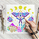 FINGERINSPIRE Moon Phase Stencil 11.8x11.8inch Luna Moth Painting Stencil Mushroom Stencil Plant Drawing Template Large Stencil Plastic PET Stencil for Wall Floor Tiles Furniture Painting DIY-WH0391-0328-7