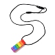 Rainbow Building Blocks Food Grade  Silicone Pendant Molar Stick Nursing Necklaces SIL-Z004-02B-1