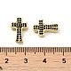 Perles de placage en laiton avec zircone cubique de micro pave KK-K377-15G-3