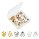 CHGCRAFT 60pcs Multi-Petal Flower Brass Bead Caps Mixed Color Bead Cap Spacers for DIY Jewelry Making KK-CA0001-01-7