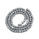 Chapelets de perles en verre opaque de couleur unie GLAA-N052-05B-A22-2