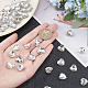 FINGERINSPIRE 50 Pcs Pointed Back Rhinestone 0.5x0.5x0.2 inch Glass Rhinestones Gems Clear Heart Shape Crystal Jewels Embelishments with Silver Plated Back Glass Diamante Faceted Stone RGLA-FG0001-15B-3